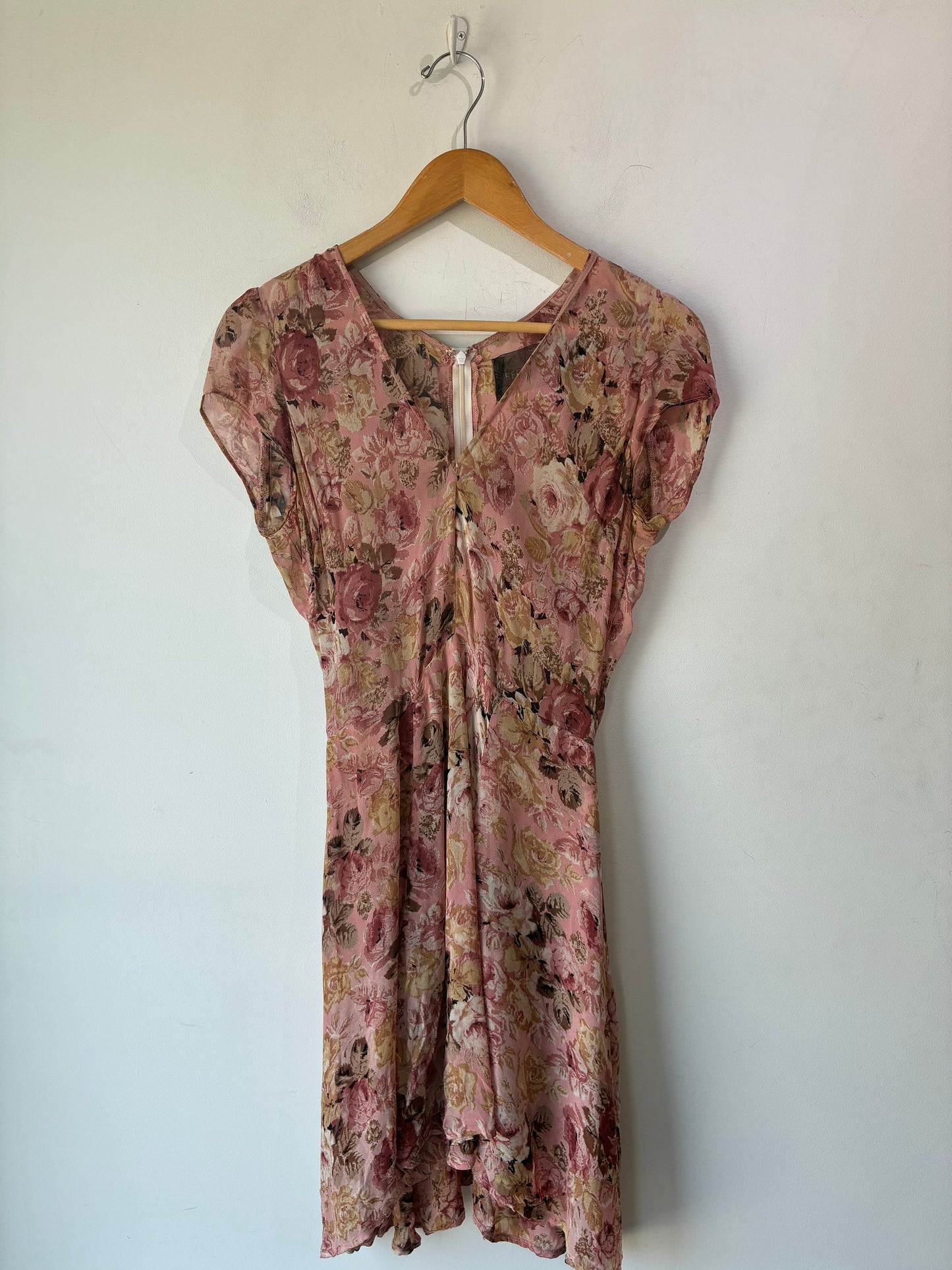 pink floral reformation dress Reformation White Fallon Floral Print Dress in Pink