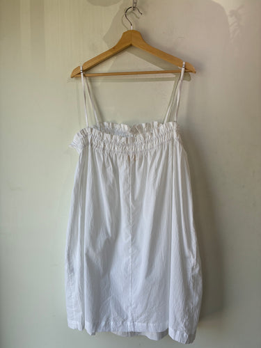 Natalie Martin White Cotton Mini Dress
