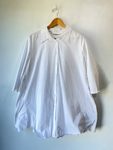 Wafa White Ruffle-Back Blouse
