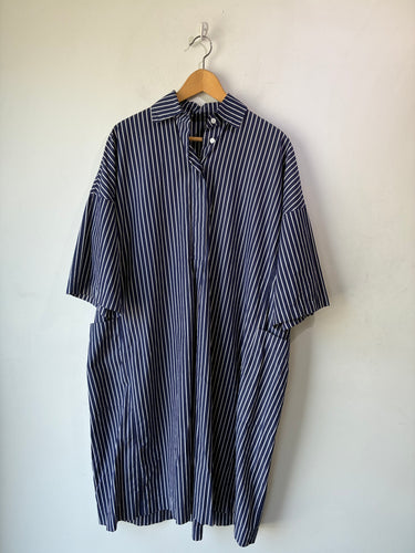 Casey Casey Navy and White Striped Dress