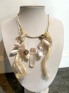 Cosmic Wonder Light Source Crystal and Shells Necklace