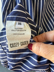 Casey Casey Navy and White Striped Dress