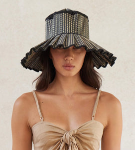 Lorna Murray Black and Tan Melbourne Island Capri Hat