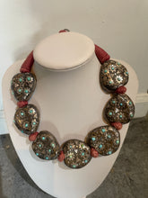 Silver and Turquoise Himalayan Woven Necklace