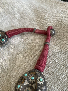 Silver and Turquoise Himalayan Woven Necklace