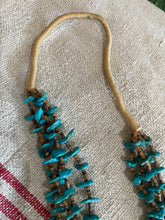 Vintage Turquoise Five-Stranded Long Necklace