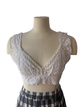White Lace Eyelet Halter Top