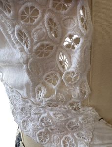 White Lace Eyelet Halter Top