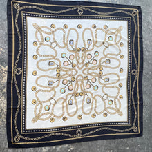 Black and White Coins and Chains Scarf