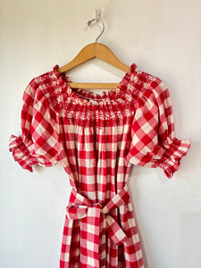 Doen & Heather Taylor Red Gingham Dress