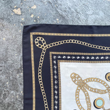 Black and White Coins and Chains Scarf