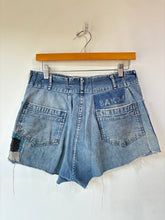 Vintage Distressed Patched Denim Shorts