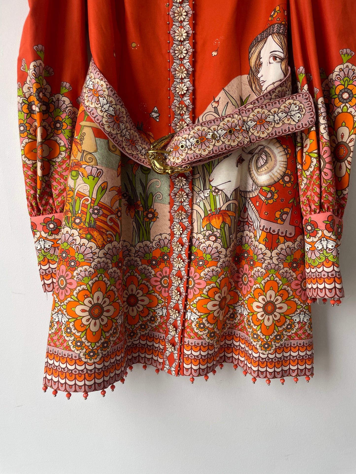 zimmerman orange dress silk wrap midi dress