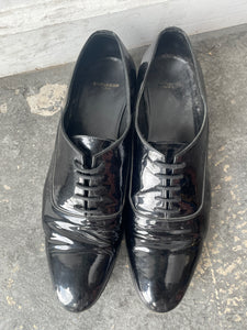 Saint Laurent Black Patent Leather Oxfords