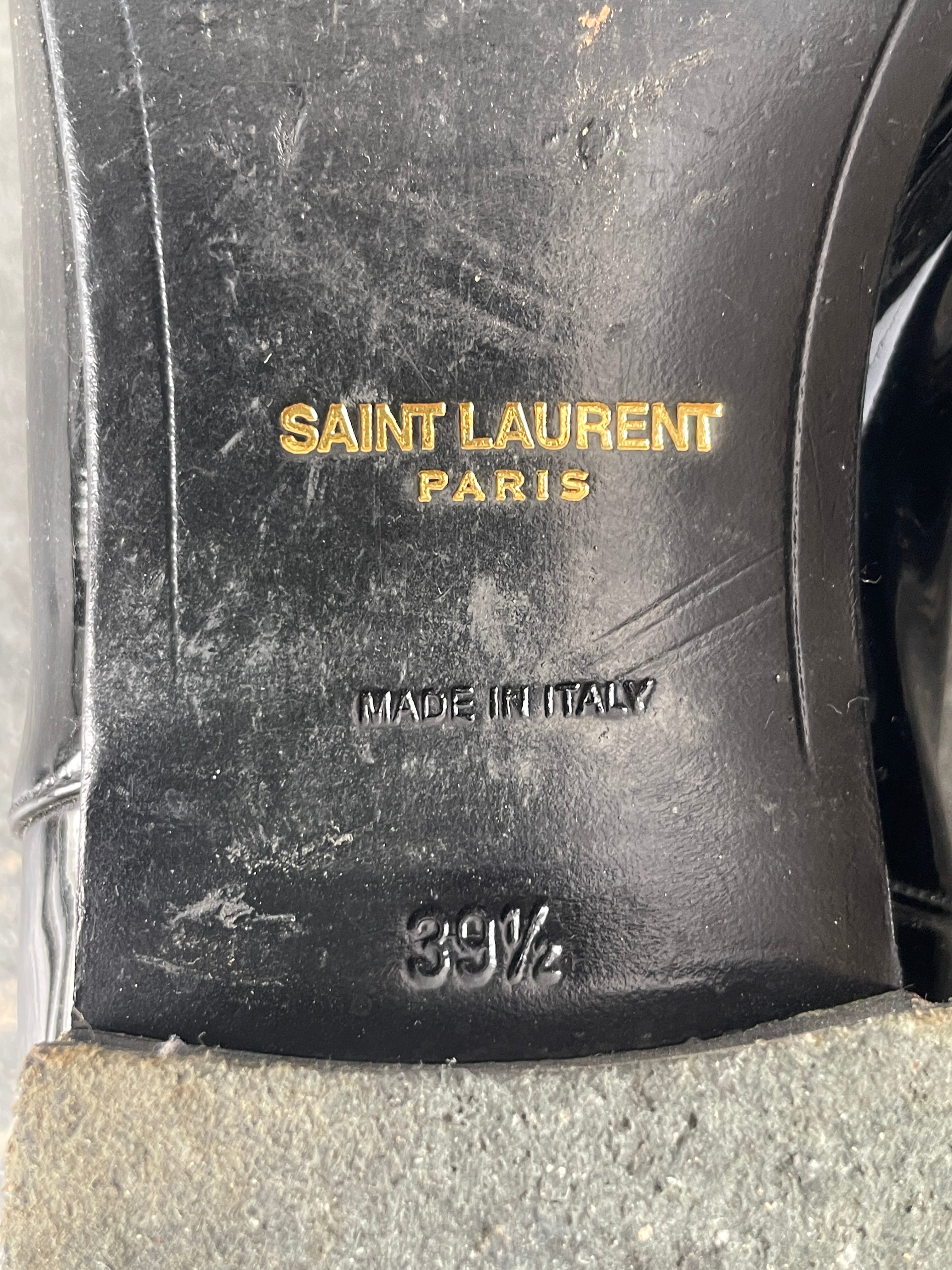 Yves Saint Laurent Black Patent Leather Oxfords