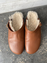 Beatrice Valenzuela Brown Shearling Slip-On Clogs