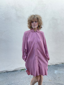 Electric Feathers Mauve Rimbaud Shirt Dress