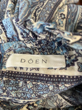 Doen Blue Paisley Ruffle Bridger Blouse