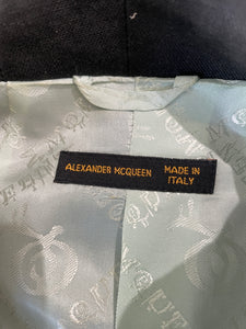 Alexander McQueen Embroidered Linen Peacocks Jacket