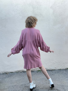 Electric Feathers Mauve Rimbaud Shirt Dress