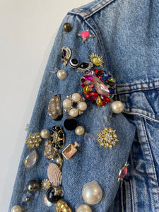 Vintage Levis Brooches and Sparklies Denim Jacket