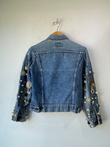 Vintage Levis Brooches and Sparklies Denim Jacket