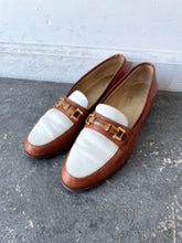 Gucci Brown Two-Tone Bamboo Clasp Loafers