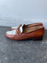 Gucci Brown Two-Tone Bamboo Clasp Loafers