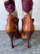 Alexander McQueen Leather Long Argyle Sock Boots