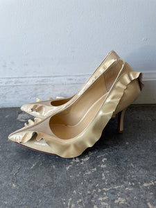 Jun Takahashi Undercover Cream Ruffled Ruche Heels