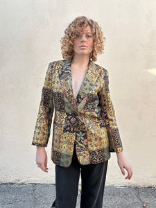 Giancarlo Ferrari Gold Brocade Blazer