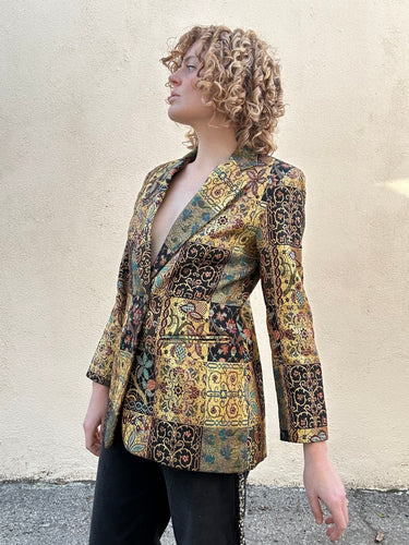 Giancarlo Ferrari Gold Brocade Blazer