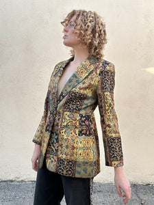 Giancarlo Ferrari Gold Brocade Blazer