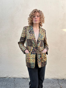 Giancarlo Ferrari Gold Brocade Blazer