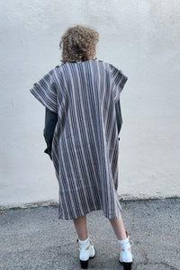 Vintage Striped Poncho Dress