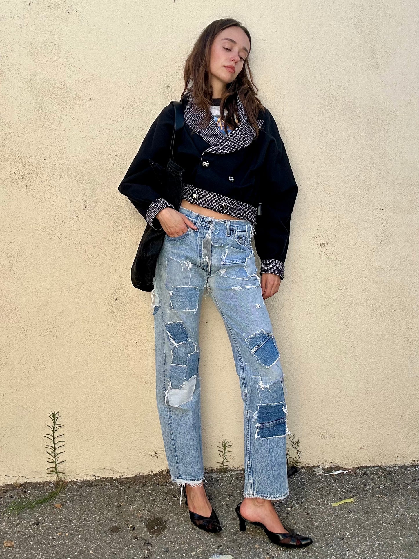 Vintage Levi's 501 Reworked Patchwork Jeans - The Curatorial Dept.