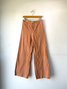 Jesse Kamm Peach Canvas Wide Leg Pants