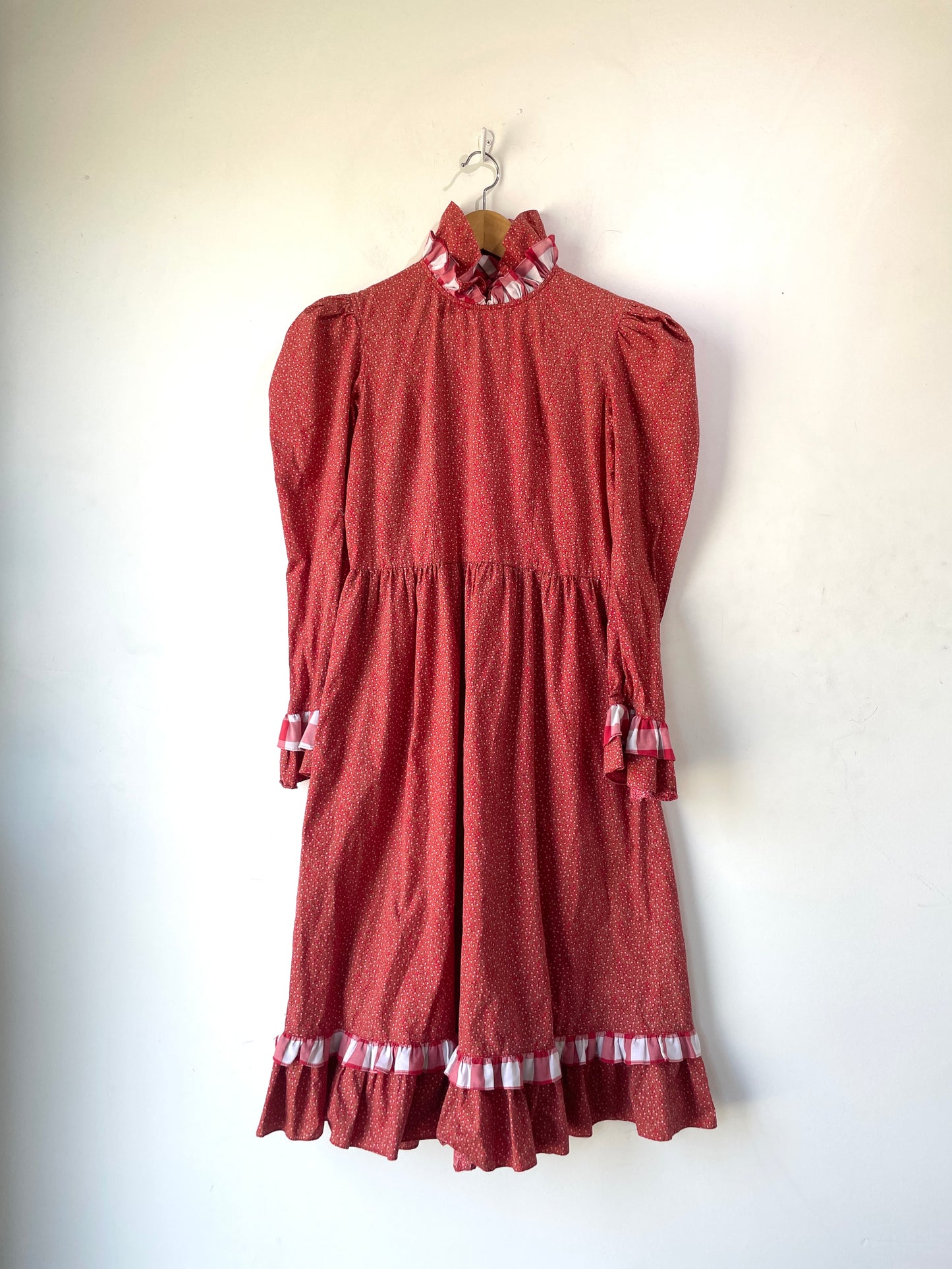 batsheva red dress BATSHEVA Floral Prairie Dress