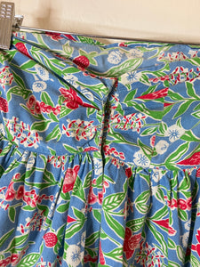 Vintage Botanical Bandeau Mini Dress or Midi Skirt