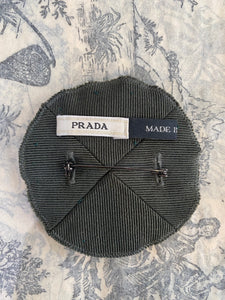 Prada Cloth Rhinestone Pin