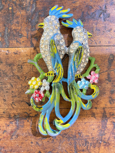 1941 Gene Verrecchio Coro Calopsitta Cockatoo Brooch