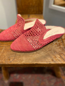 Robert Clergerie Hot Pink Woven Mules