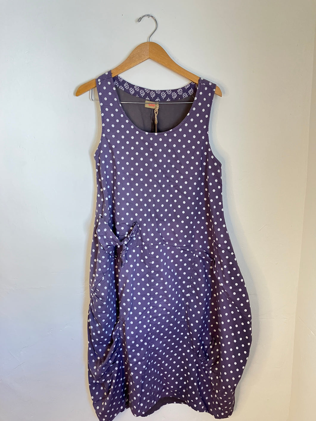 Vintage Tulip Purple Polka Dot Cotton Dress