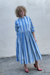 Casey Casey Blue Striped Dress