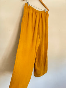 Flax Tumeric Toned Linen Pants