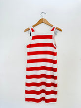 Vintage Esprit Red and White Striped Cotton Dress