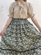 Batsheva x Laura Ashley Green "Abercastle" Skirt