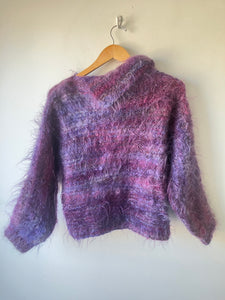 Vintage Oleg Cassini Purple Mohair Sweater