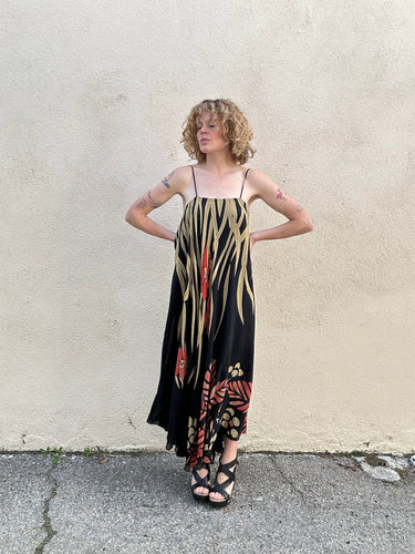 Chloe Anniversary Edition Black Floral Maxi Dress