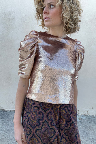 Ulla Johnson Blush Sequin Blouse